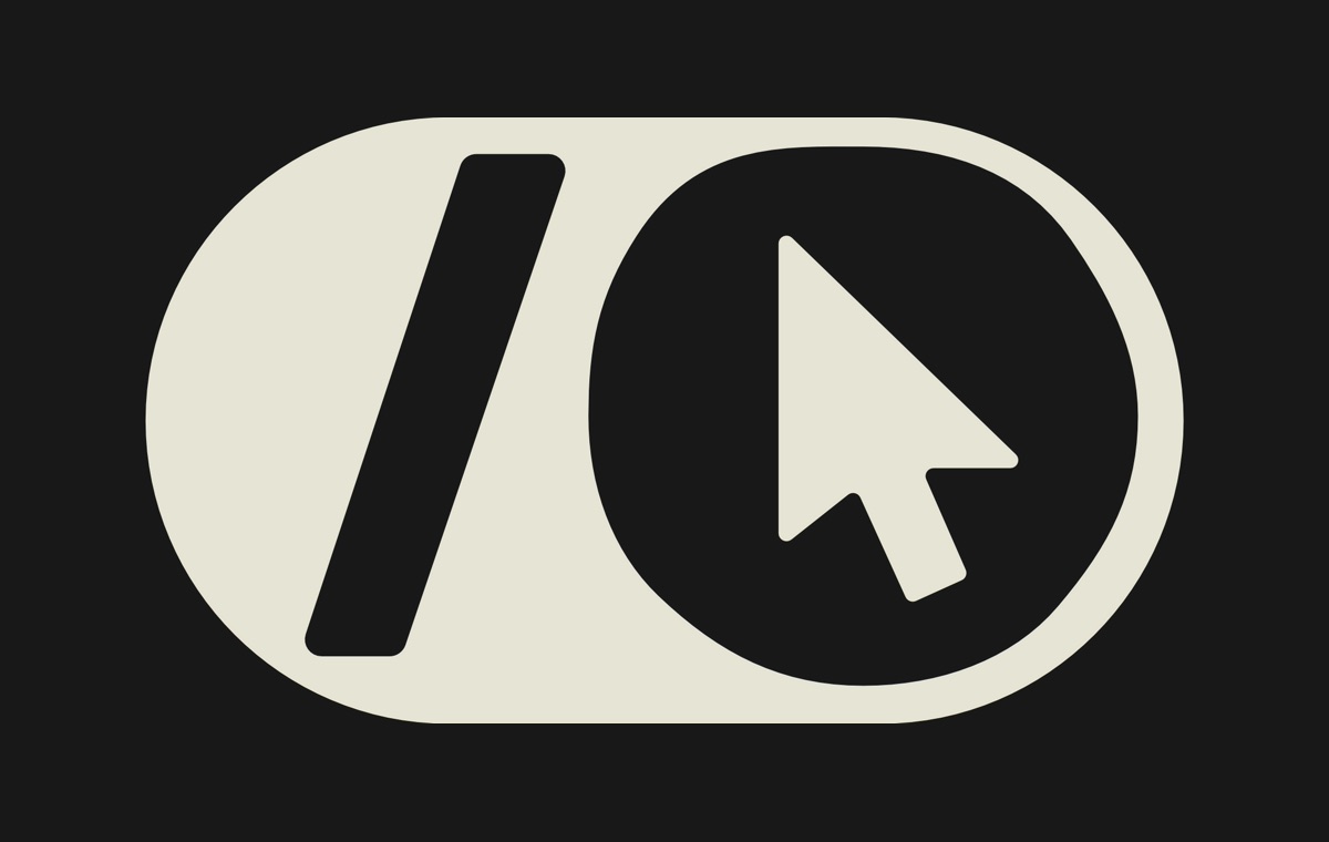 The toggle carrying a slash and an arrow pointer.