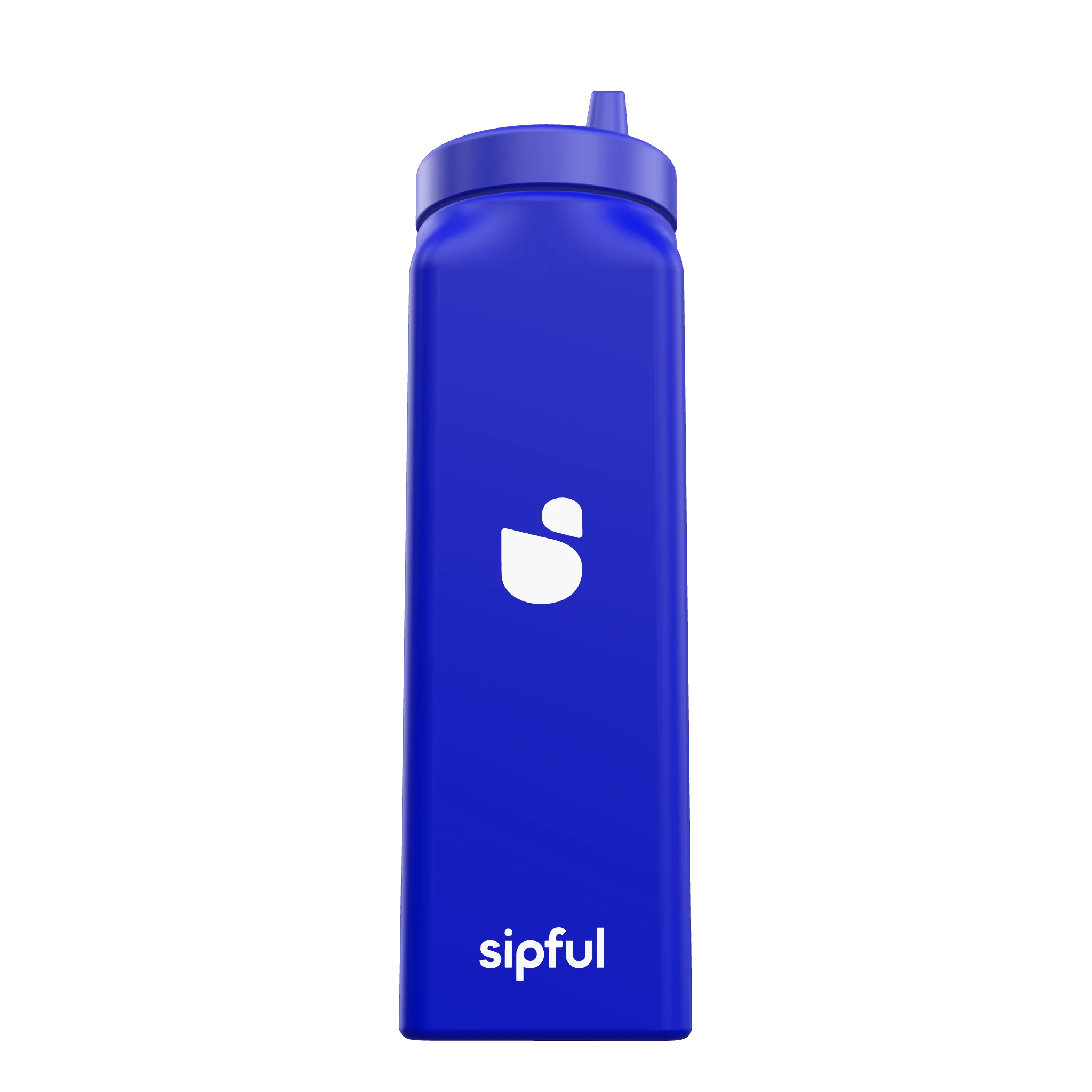 The Sipful bottle: a square-sectioned cup with a flip spout set into the lid.